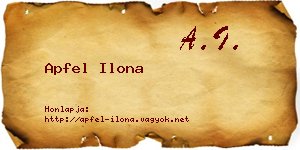 Apfel Ilona névjegykártya